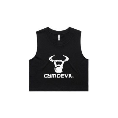 Gym Devil Crop Top Workout Singlet  Thumbnail